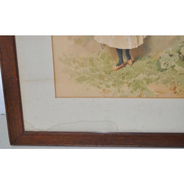 19th C. Antique Romance Print For Sale - Image 4 of 9