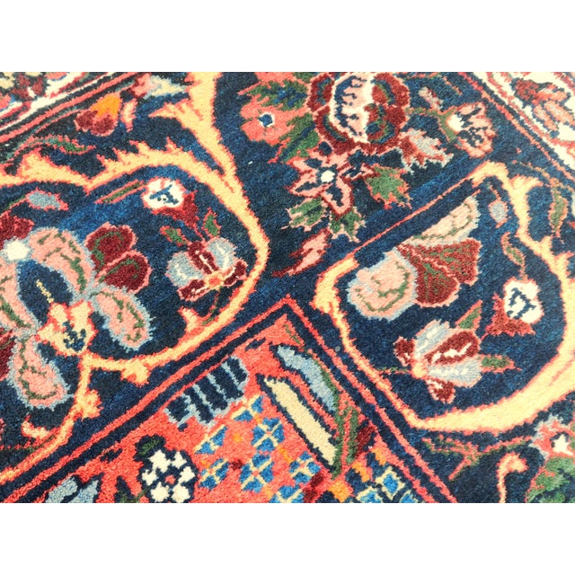 Antique Persian Bakhtiati Hand-Knotted Rug. 4'x 4'3" For Sale - Image 18 of 18
