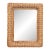 Mid-Century Modern Woven Rattan Reed Rectangular Accent Mirror For Sale