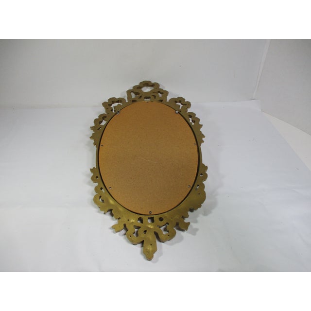 Vintage Syroco Hollywood Regency Rococo Gold Mirror For Sale - Image 10 of 11