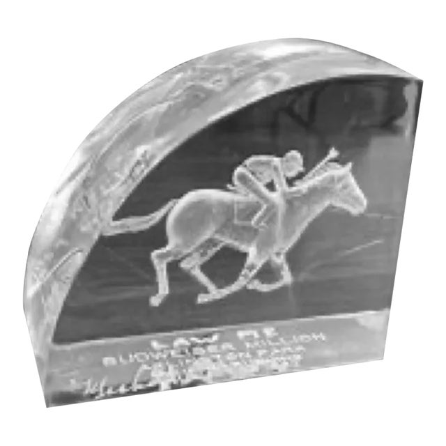 1982 Micheal F Cox Race Horse Carving Arlington Park For Sale