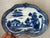 Antique 18th century George III pearlware blue & white kidney shaped dish in the famed Chinese boy and buffalo pattern. A...