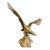 Vintage Brass Eagle Landing on Rock Sculpture For Sale