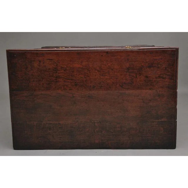 Antique Oak Moulded Front Chest of Drawers, 1700 For Sale - Image 9 of 10