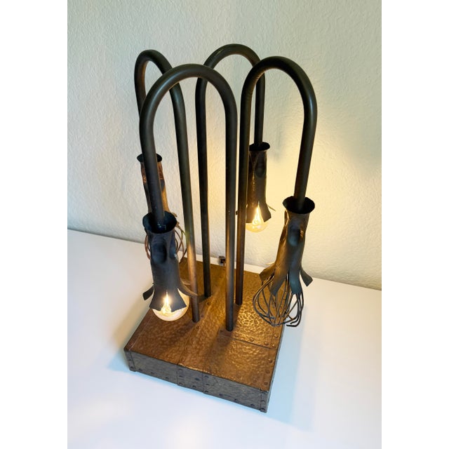 1940s Bronze Biomorphic Table Lamp For Sale - Image 10 of 14