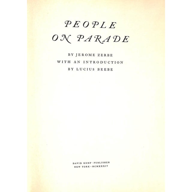 ZERBE, Jerome [106] pp. David Kemp Publisher 1934 11" x 8 1/2" Town & Country editor and lensman Jerome Zerbe was also the...