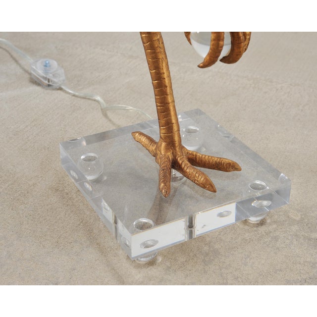 Gilt Resin and Lucite Ibis Table Lamps by Cyan Design - a Pair For Sale - Image 15 of 18