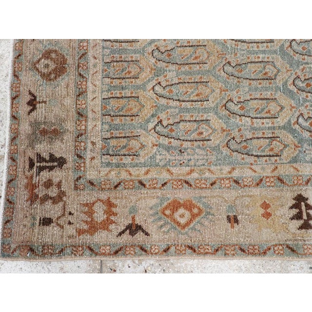 Mid 20th Century Galerie Shabab Collection Mid-20th Century Persian Malayer Throw Rug For Sale - Image 5 of 8