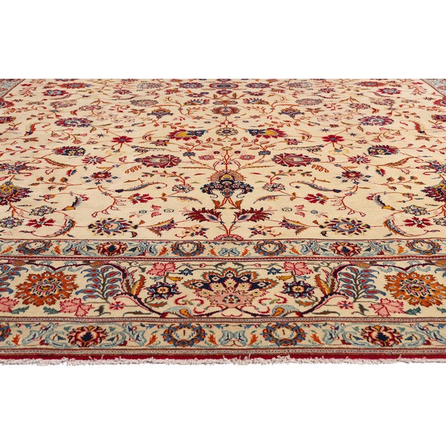 Late 19th Century Persian Kashan Rug, 10'03 X 16'02 For Sale - Image 4 of 10