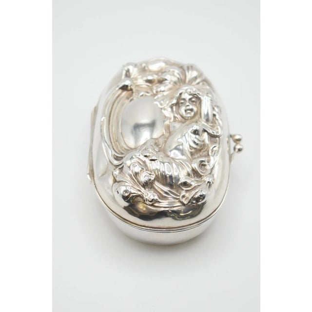 Late 19th Century Art Nouveau Silver Box For Sale - Image 4 of 12