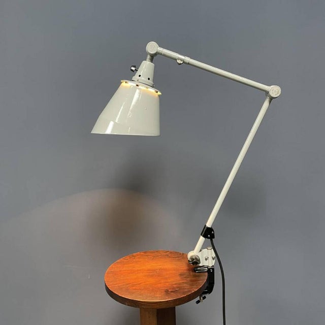 1950s Light Gray Clamping Lamp from Midgard, 1950s For Sale - Image 5 of 18