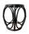 Black Vintage Black Rattan & Woven Cane Low Stool / Side Table / Plant Stand – British Colonial / Boho For Sale - Image 8 of 11