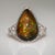 7.5Ct Black Opal Ring With Natural Diamond Accents: Solid 14k Gold, Size 6.75 For Sale - Image 4 of 8