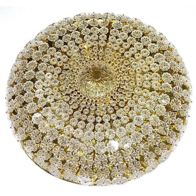 Austrian Crystal Flowers Ceiling Lamp by Emil Stejnar, 1960s For Sale - Image 9 of 13