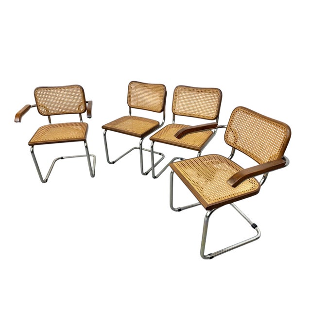 Italian Vintage Italian Modern Cesca Dining Chairs - Set of 4 For Sale - Image 3 of 12