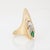 Art Deco Erte Peacock Rayonnement Ring LTD Edition Emerald Diamond Vintage 14k Gold, Size 7.5 For Sale - Image 3 of 8