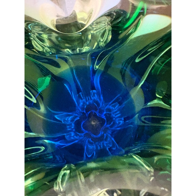 Chrisbska Josef Hospodka Vintage Murano Style Hand Blown Glass Art Vase For Sale In Boise - Image 6 of 8