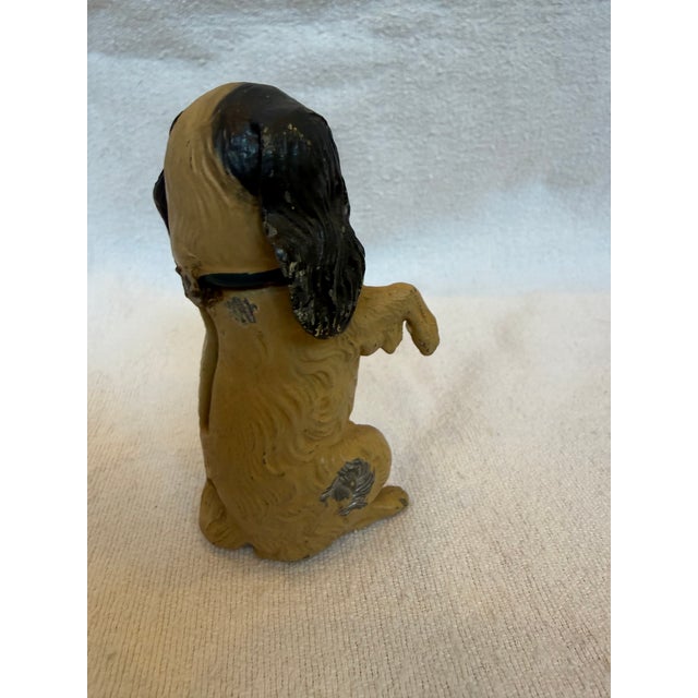 Art Deco Sweet Begging Metal Spaniel Bank For Sale - Image 3 of 11