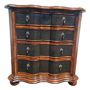 1990s Ethan Allen Lucca Serpentine Chest of Drawers Dresser Night Stand Console