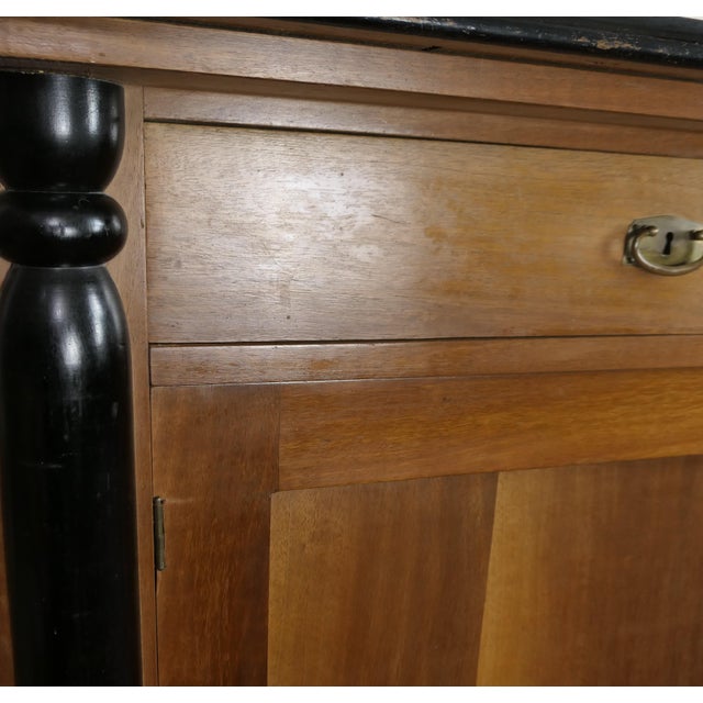 Wood Viennese Cherrywood Veneer Buffet Cabinet, 1920 For Sale - Image 7 of 13