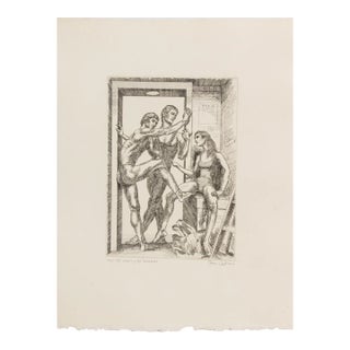 Paul Cadmus "Waiting for Rehearsal" Etching For Sale