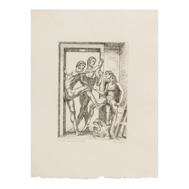 Paul Cadmus "Waiting for Rehearsal" Etching For Sale