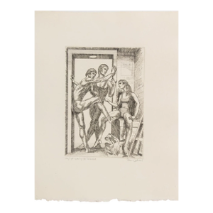Paul Cadmus "Waiting for Rehearsal" Etching