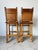 Wood Vintage Coastal Organic Bamboo & Rattan With Leather Wrapped Bar Stools - A Pair For Sale - Image 7 of 13