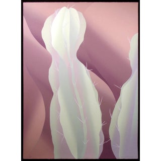 Nancy Denison "Columnar" Hand Signed Serigraph Fine Art Print For Sale