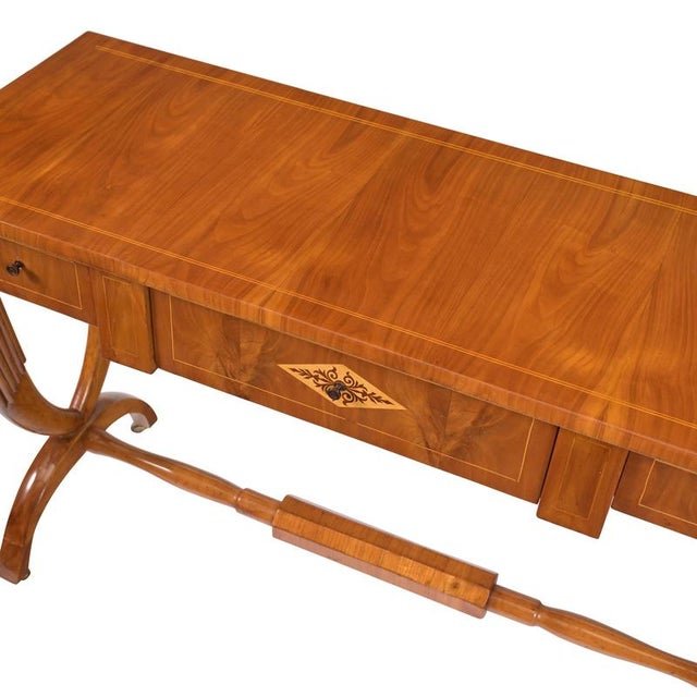 Wood Biedermeier Desk or Console For Sale - Image 7 of 8