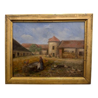 19th Century Oil on Canvas For Sale