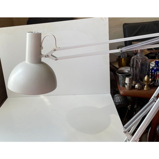 White White Articulated Architects Desk Lamp from Louis Poulsen, 1980s For Sale - Image 8 of 12
