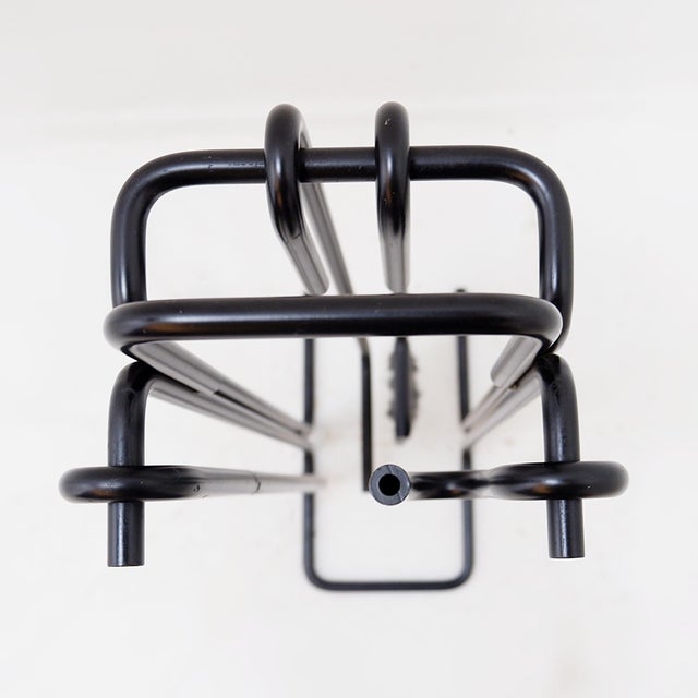 Contemporary Minimalist Black Metal Fire Set Mace-Line attributed to Ann Maes, 1970s, Set of 5 For Sale - Image 3 of 13