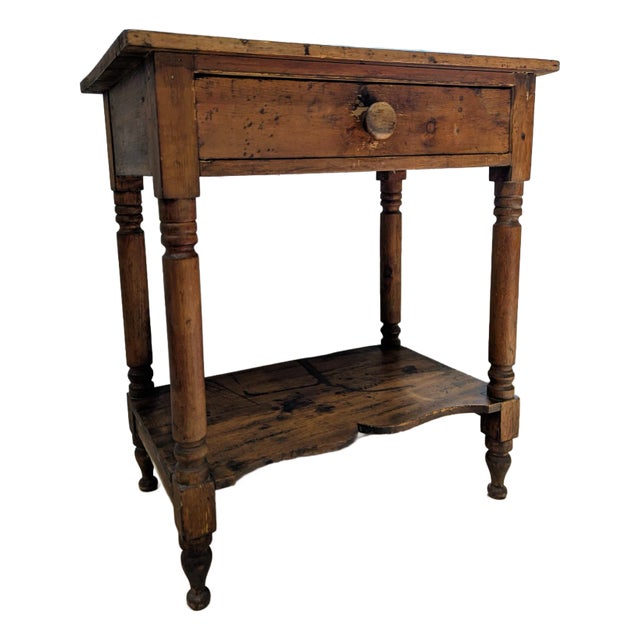 Antique 19th Century Vernacular Pine Side Table For Sale