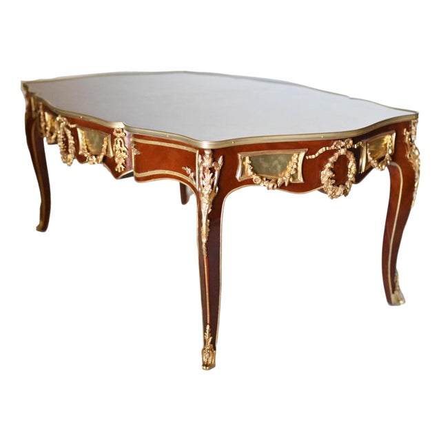 French Coffee Table in Marquetry Inlay For Sale