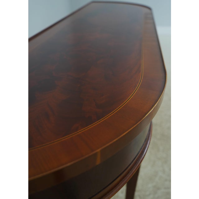 Hekman Flame Mahogany Federal Console Hall Table For Sale In Philadelphia - Image 6 of 18