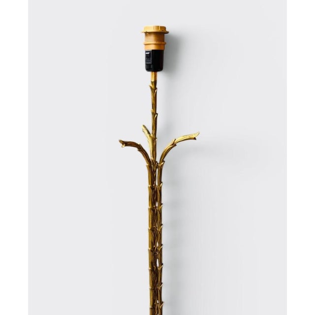 1950s Triple Bronze Faux Bamboo Floor Lamps from Maison Bagues, 1950s For Sale - Image 5 of 13