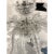 Metal Murano Chandelier in Transparent Glass For Sale - Image 7 of 12