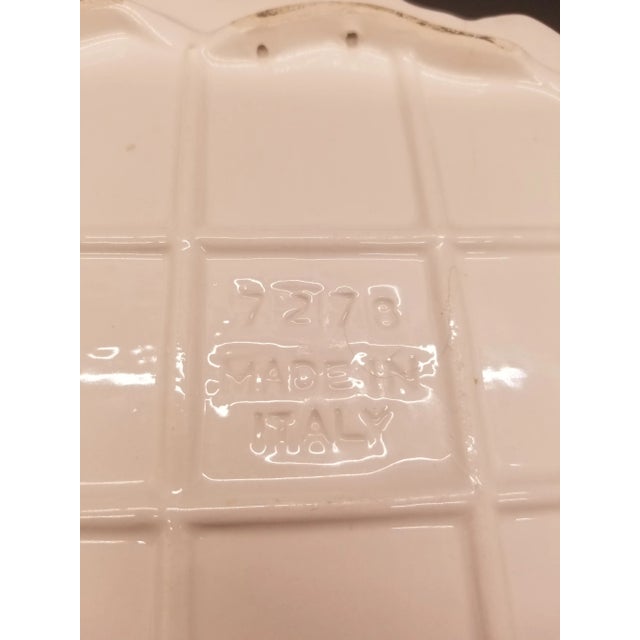 Italian Vintage Italian Grapes in Basket Hand Painted Ceramic Wall Plate-Marked For Sale - Image 3 of 4