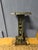 This cast iron “pedestal” was either the leg of an old machine or the lower part of a candelabra, to which we attached a...