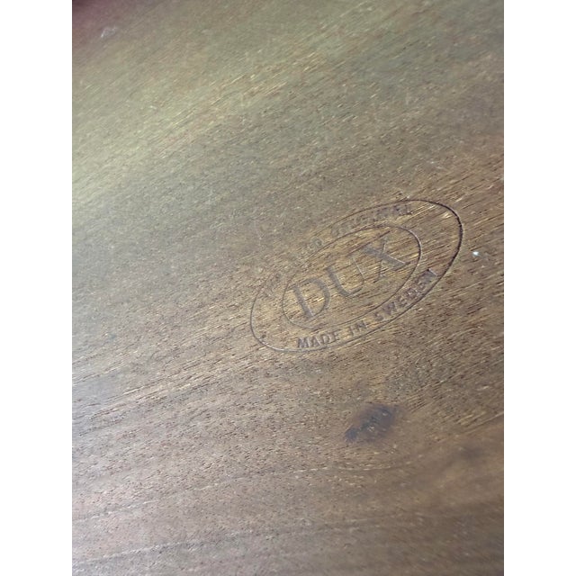 Copper Scandinavian Mid Century Modern Teak & Rattan Coffee Table by Dux For Sale - Image 8 of 10