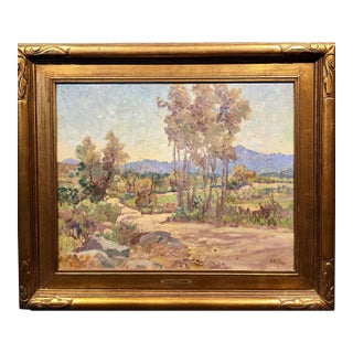 Charles Fries -Plein Air Landscape in Alpine Near San Diego -1927 Oil Painting For Sale