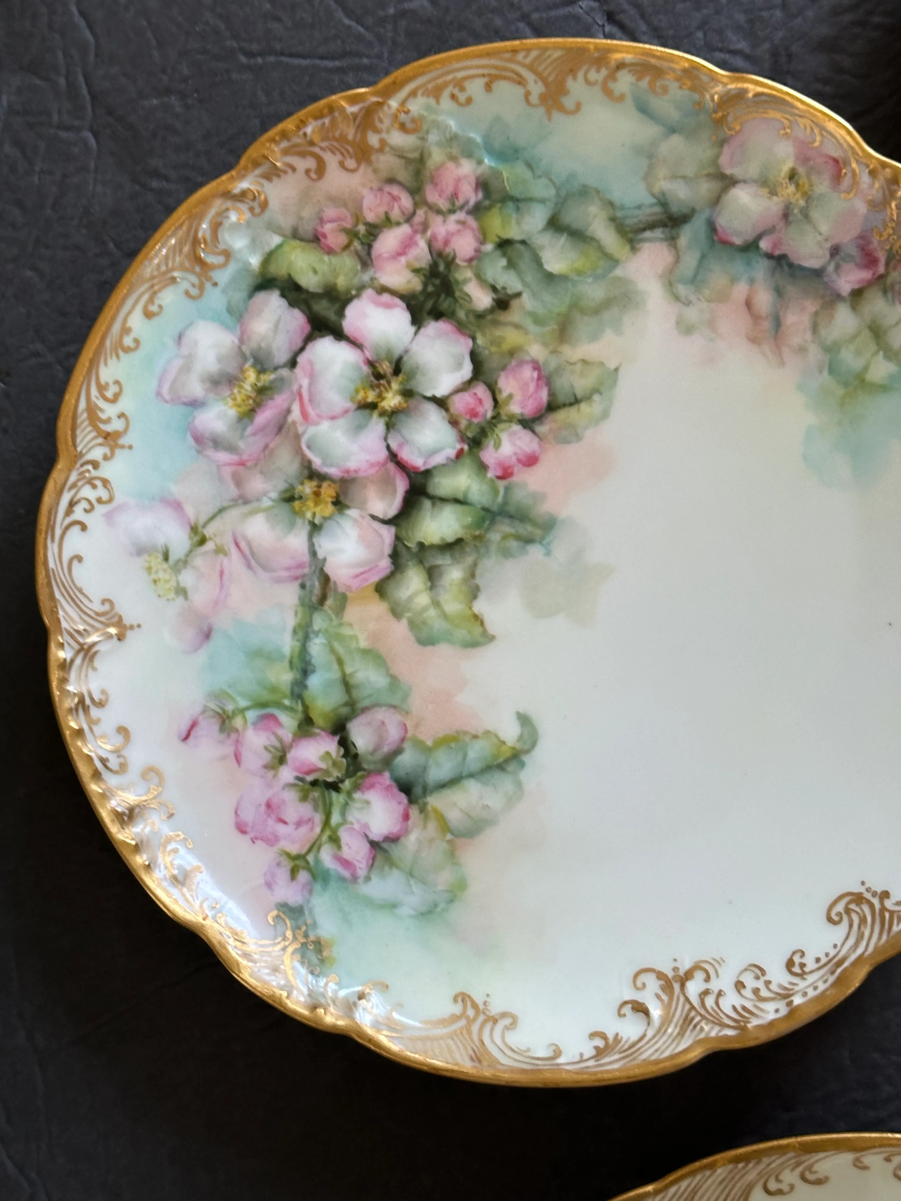 Haviland France Gold Rim Decorative Dessert Plate Set of 6 | Chairish