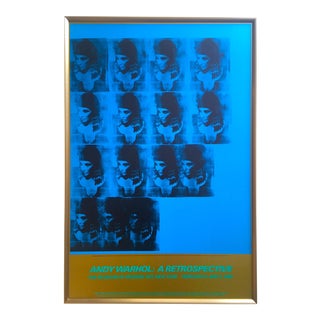 Andy Warhol Estate Vintage 1989 Moma Exhibition Lithograph Print Large Framed Pop Art Poster " Blue Liz as Cleopatra " 1963 For Sale