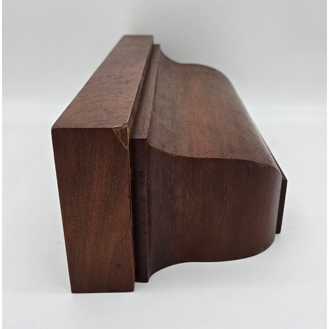 Brown Antique Vintage Solid Wood Floating Wall Shelf For Sale - Image 8 of 14