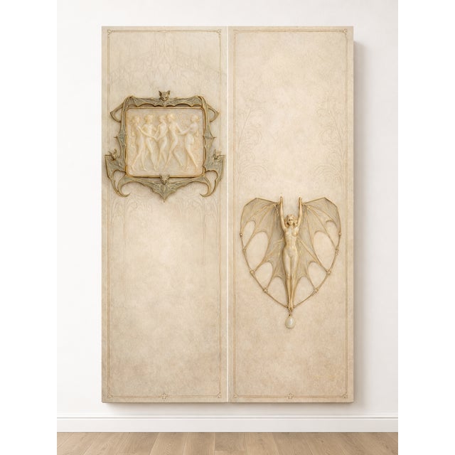 Large Art Nouveau Jewelry Study "Alabaster Oracle" – 40" X 60" Fine Art Print on Brushed Metal For Sale - Image 4 of 14