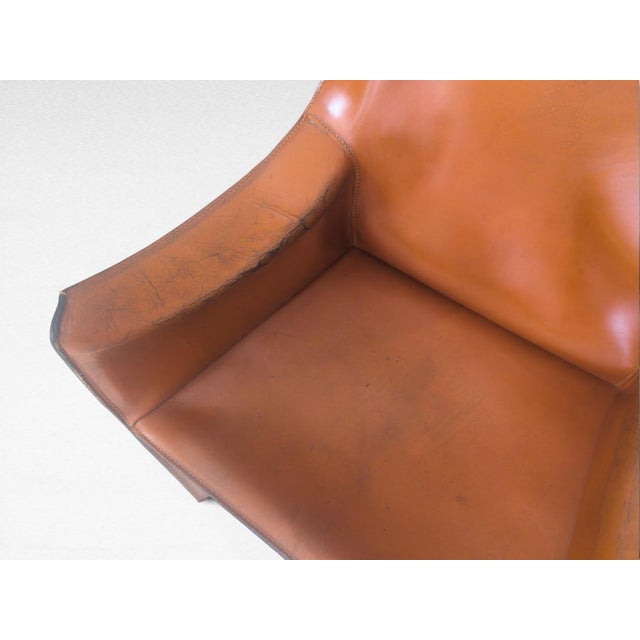 CAB 413 Chair in Cognac Leather by Mario Bellini for Cassina, Italy, 1970s For Sale - Image 18 of 18