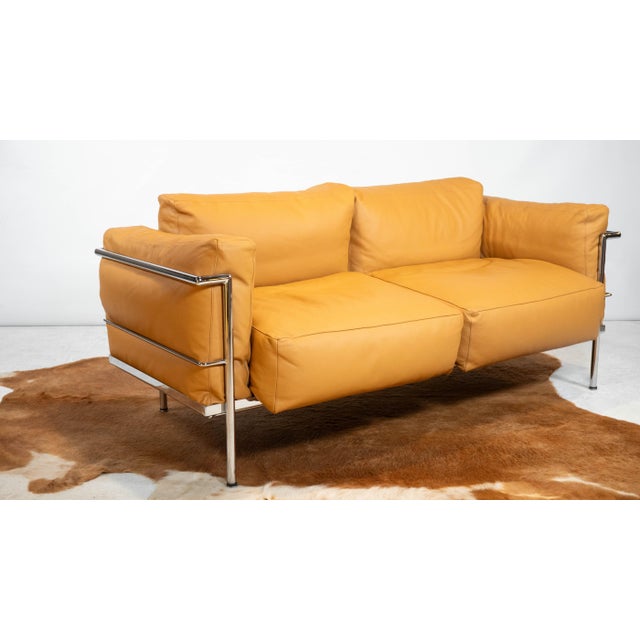 Cassina Le Corbusier Lc3 Grand Confort Attributed Loveseat Sofa For Sale - Image 4 of 18