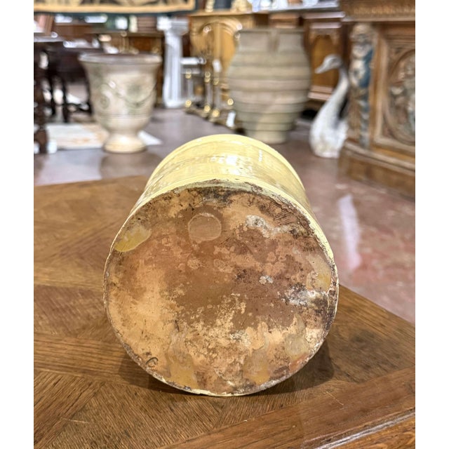Ceramic 19th Century French Provençal Yellow Glazed Terracotta Storage Pot For Sale - Image 7 of 7