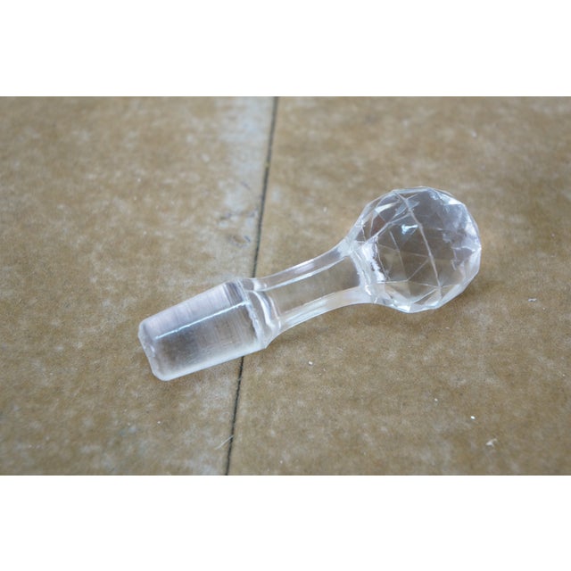 Early 20th Century Antique Bohemian Cranberry Art Glass Liquor Wine Decanter Bottle 10" For Sale - Image 5 of 16